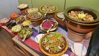Dalam deretan appetizer terdapat menu pembuka Timur Tengah seperti Baba ganoush dan Tabouleh.