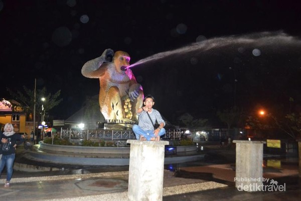 Patung Bekantan Destinasi Wisata Malam Yang Baru Di Banjarmasin