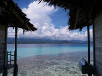 Indahnya pemandangan dari bungalow yang terdapat di Pulo Cinta Indahnya pemandangan dari bungalow yang terdapat di Pulo Cinta