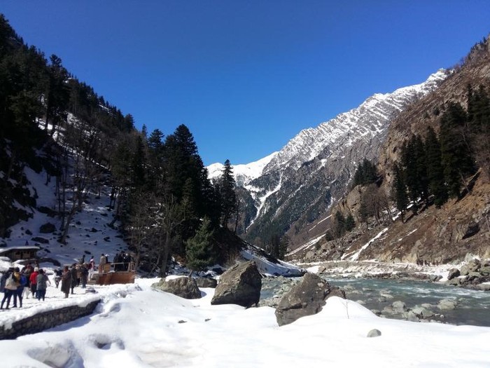 Pemandangan di Sonamarg yang bersalju