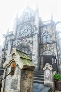 Salah satu gereja yang ada di Ba Na hills Salah satu gereja yang ada di Ba Na hills