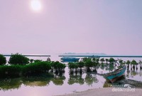 Indahnya pemandangan bakau berlatarkan matahari terbenam di Pulau Pramuka. Indahnya pemandangan bakau berlatarkan matahari terbenam di Pulau Pramuka.