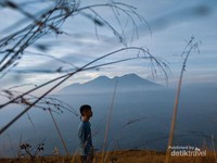 Berada di hamparan sabana Gunung Penanggungan dengan baground Gunung Arjuno-Welirang Berada di hamparan sabana Gunung Penanggungan dengan baground Gunung Arjuno-Welirang