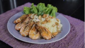 Saffron Rice with Prawns