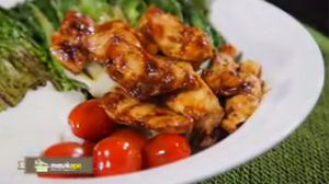 Grilled Cos Lettuce & Chicken Salad
