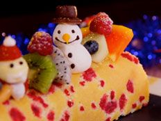 Fruit Log Cake in Fraisier Style