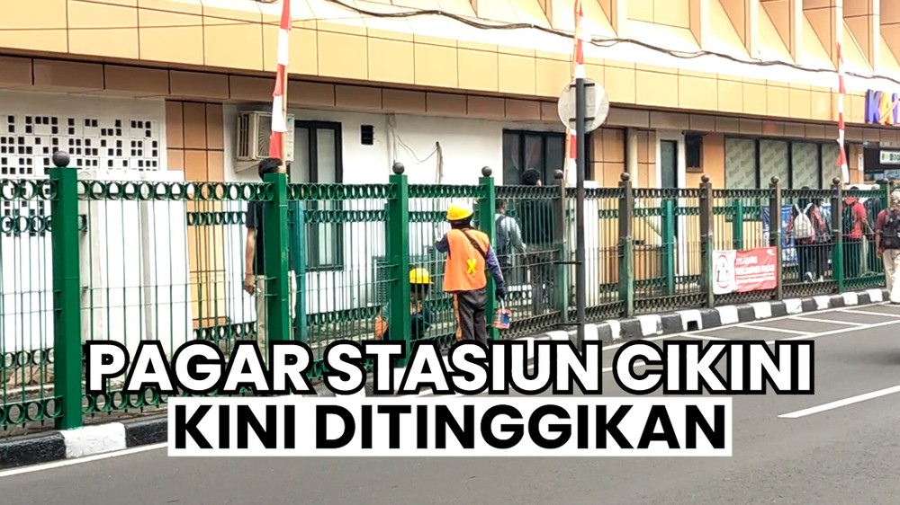 Pagar Stasiun Cikini Ditinggikan