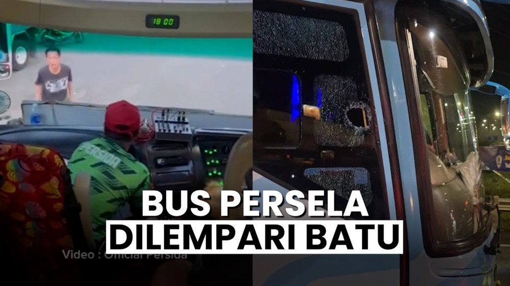 Bus Persela Dilempari Batu Usai Lawan PSS