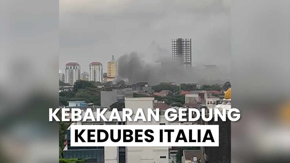 Gedung Kedubes Italia di Jakpus Kebakaran