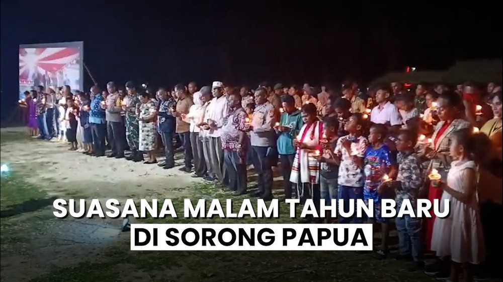 Malam Tahun Baru di Sorong Diawali Doa Bersama 