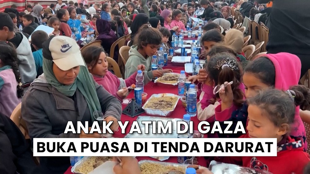 Momen Hangat Bukber Anak Yatim di Gaza