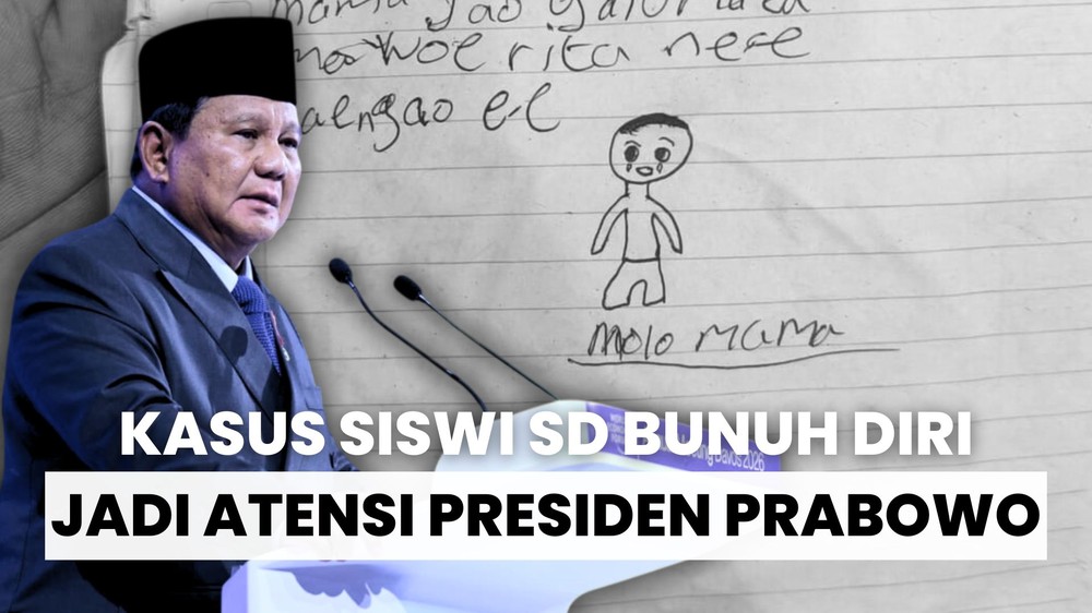 Prabowo Soroti Kasus Siswi SD Bunuh Diri