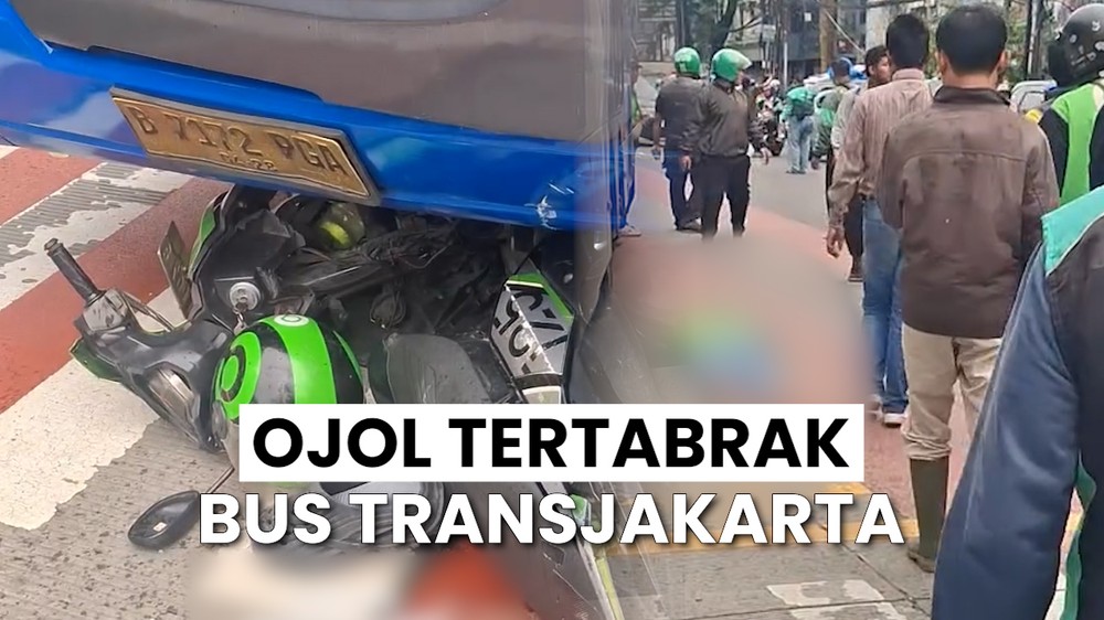 Driver Ojol Ketabrak TransJ di Jakpus Luka Parah