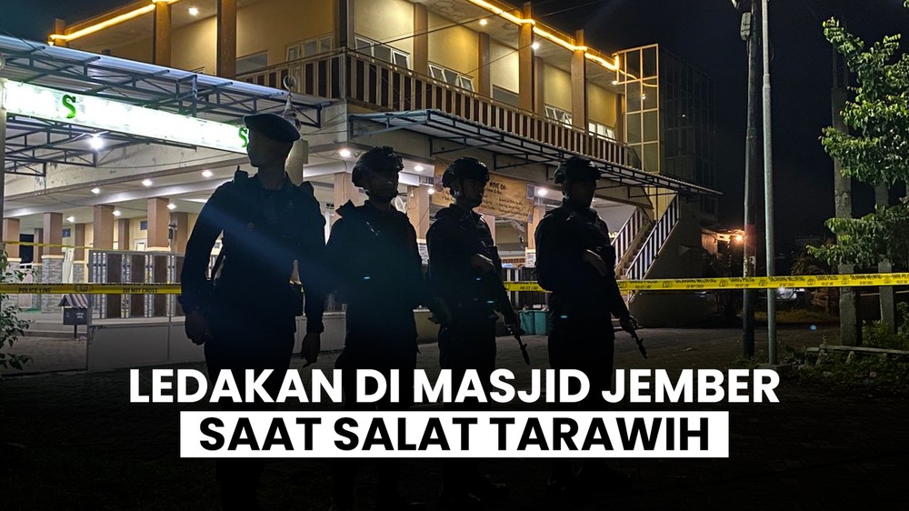 Sesaat Usai Ledakan Guncang Masjid di Jember