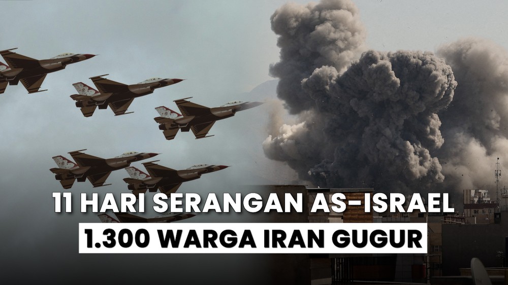 1.300 Lebih Warga Sipil Iran Tewas Ulah AS-Israel