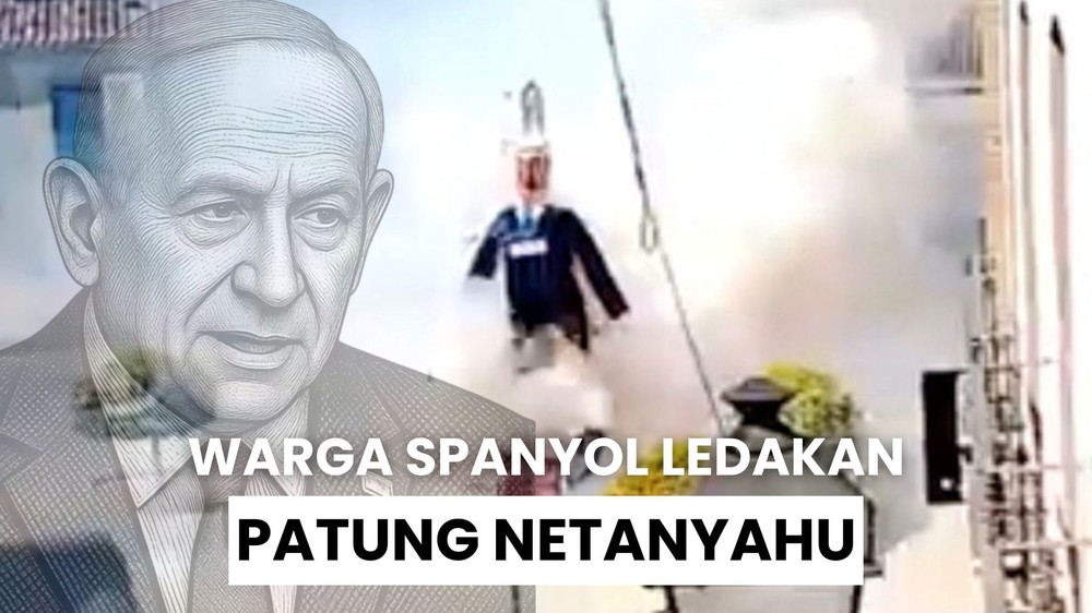 Israel Murka Patung Netanyahu Diledakkan