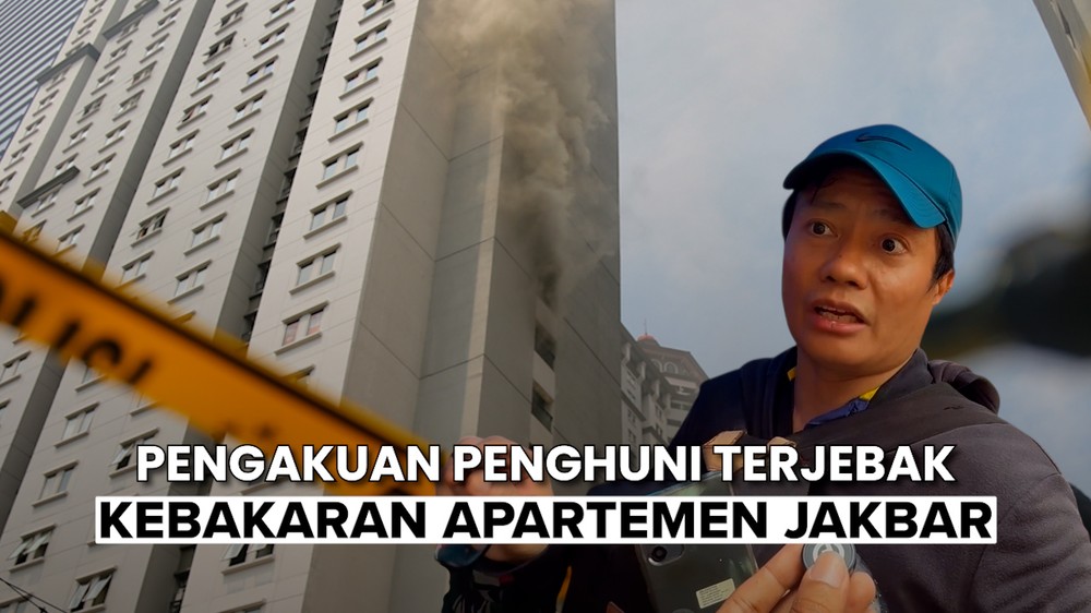 Penghuni Susah Napas Kejebak Kebakaran Apartemen