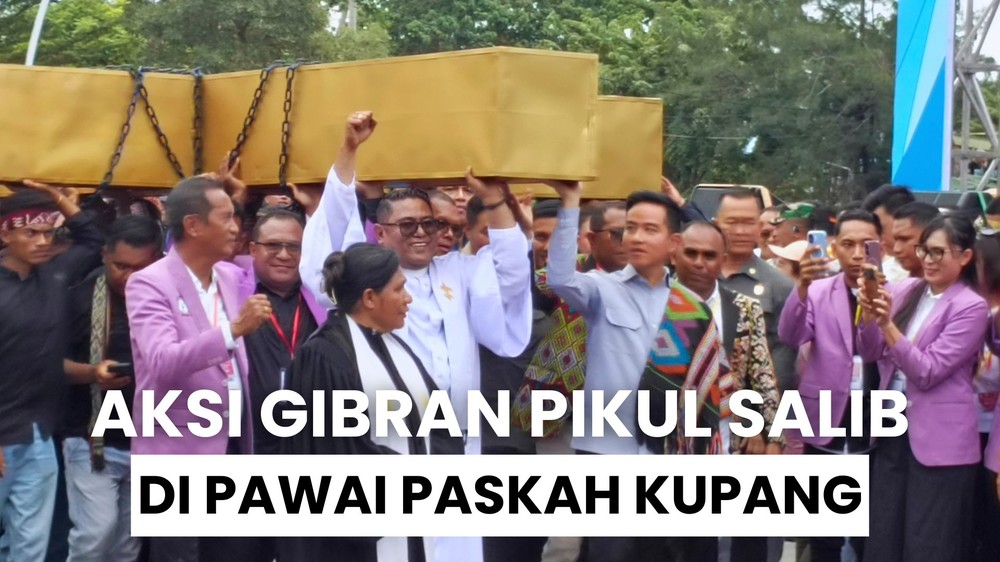 Momen Gibran Ikut Pawai Paskah di Kupang