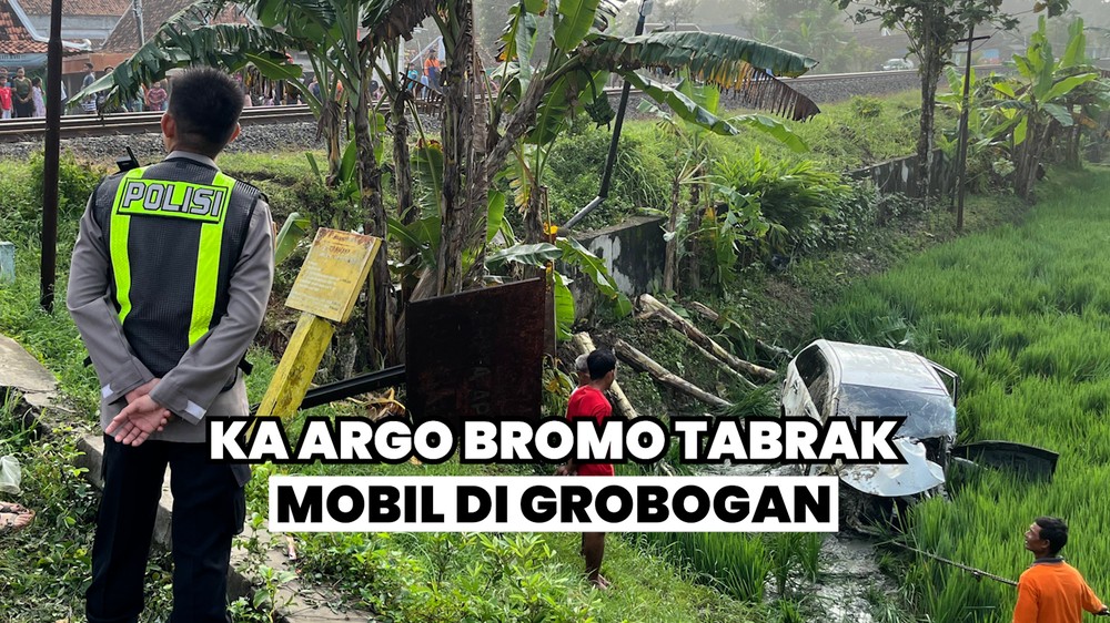 KA Argo Bromo Vs Mobil di Grobogan: 4 Orang Tewas