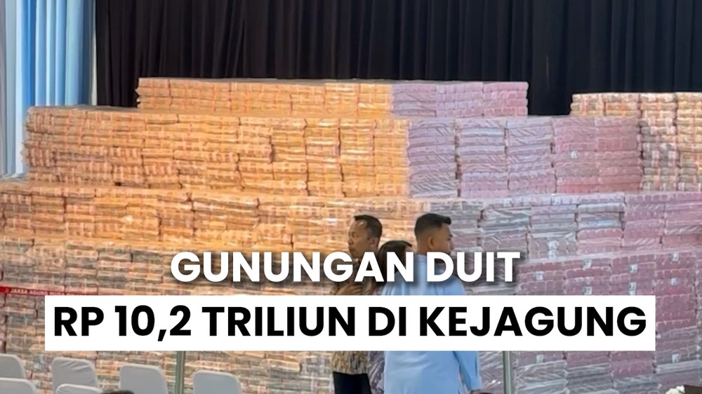 Penampakan Gunungan Duit Rp 10,2 T