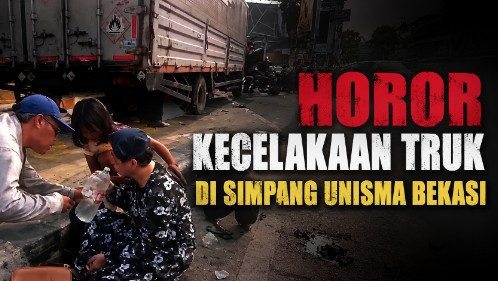 Truk Tabrak Pemotor di Bekasi