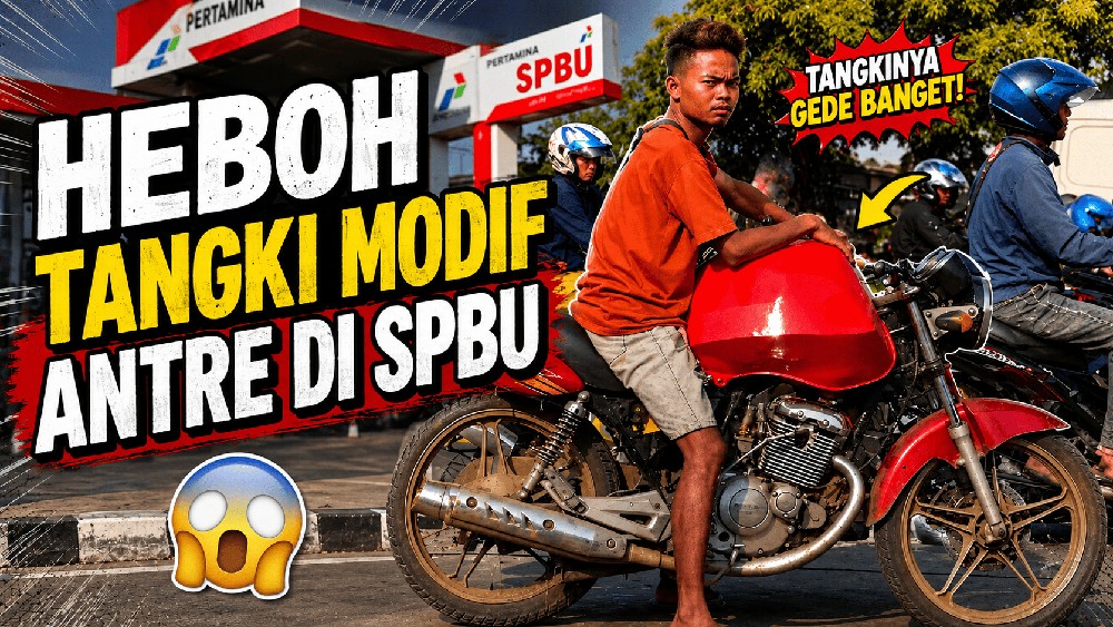 Heboh Motor Modif Tangki Hamil
