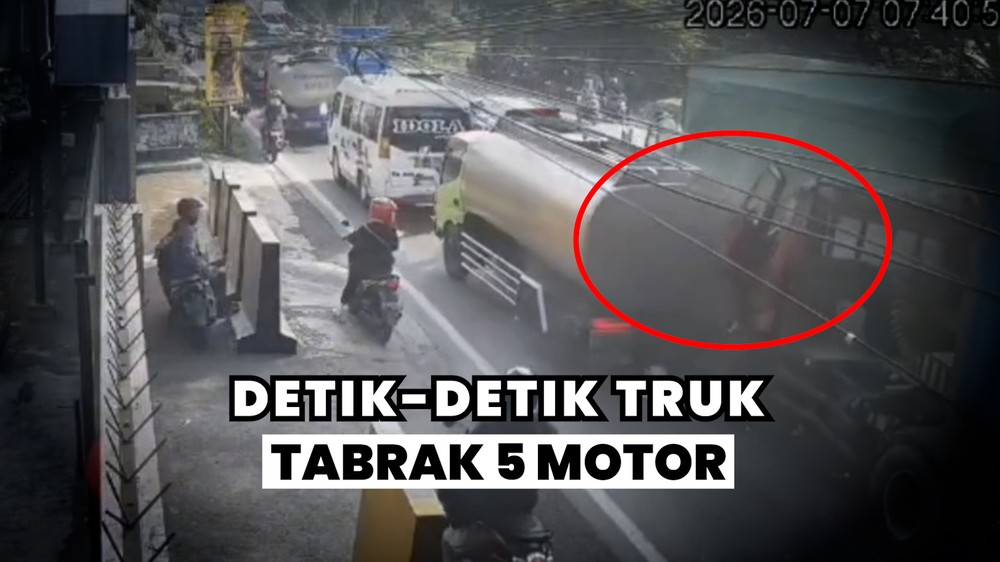 CCTV Truk Tabrak 5 Motor