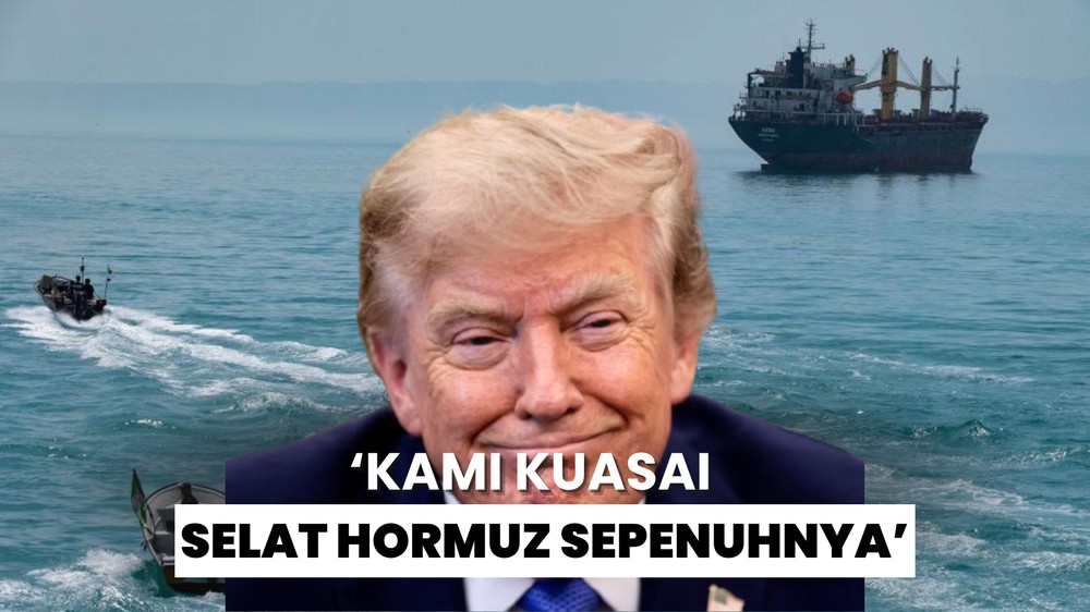 Trump Klaim Kendalikan Selat Hormuz 100%