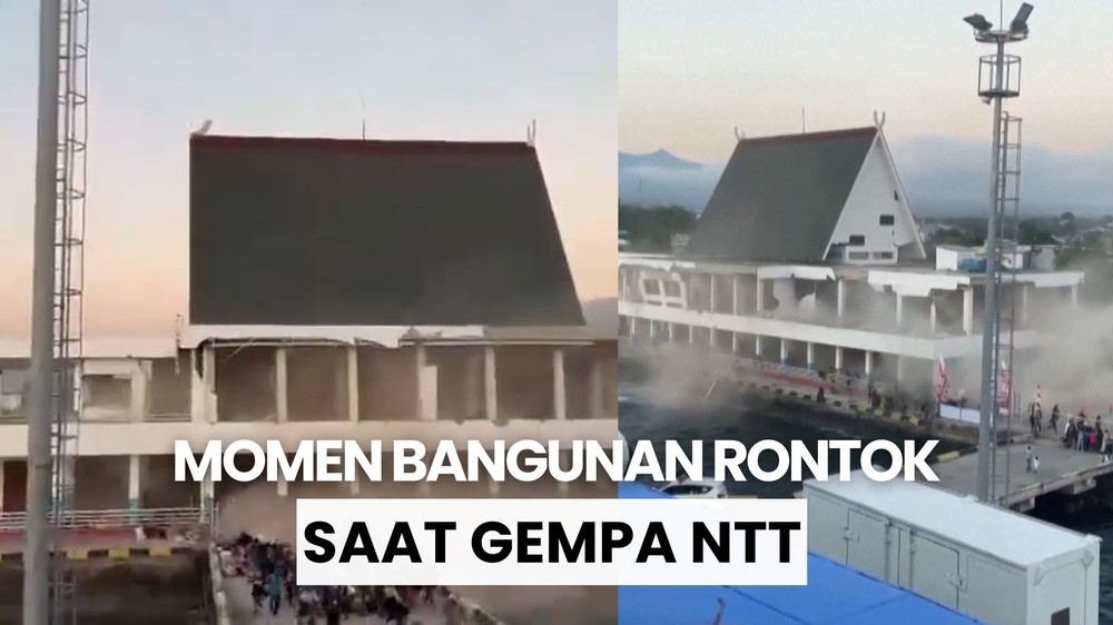 Bangunan Rontok Saat Gempa NTT