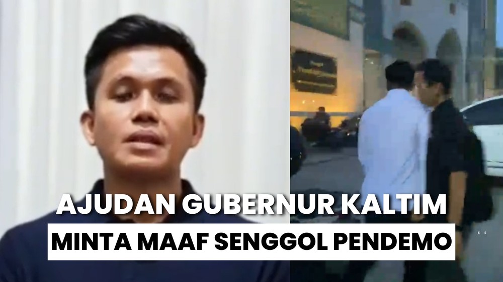Ajudan Gubernur Kaltim Minta Maaf Senggol Pendemo