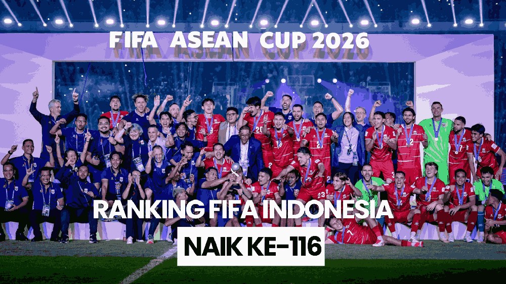 Ranking FIFA: Timnas Indonesia Naik 2 Peringkat