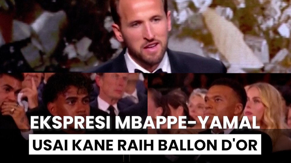 Ekspresi Mbappe-Yamal saat Kane Raih Ballon dOr
