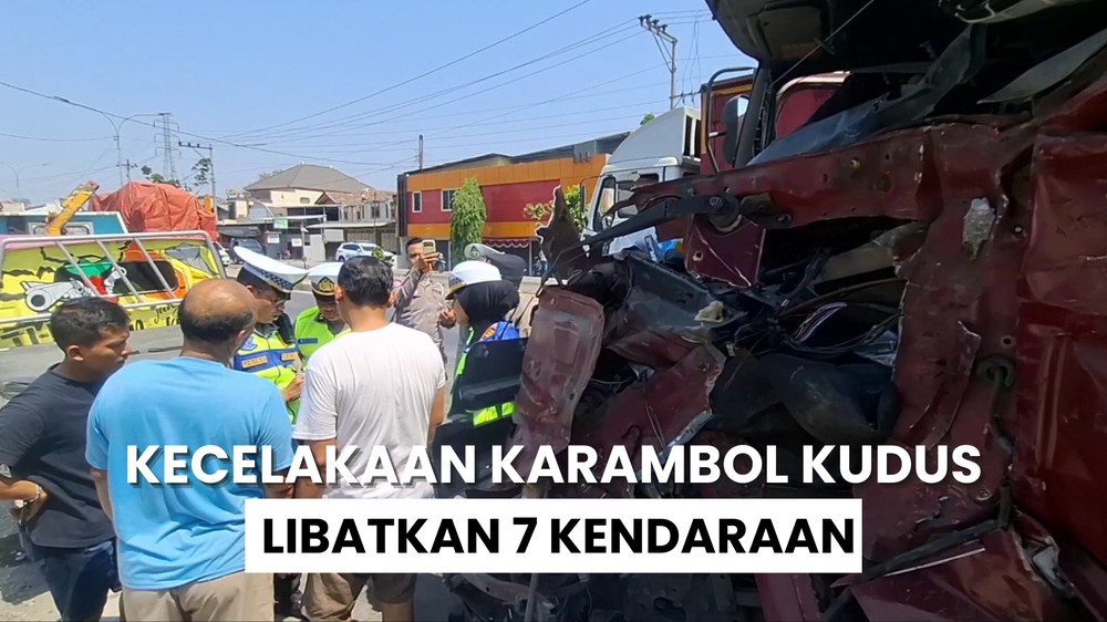 7 Kendaraan Terlibat Kecelakaan di Kudus!