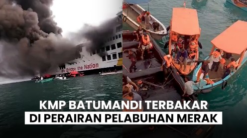 KMP Batumandi Terbakar di Merak