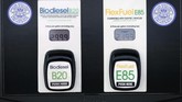B20 merupakan bahan bakar campuran 20 persen biodiesel dengan 80 persen petrodiesel, sedangkan E85 merupakan15 persen bensin dan 85 persen etanol. (Mike Blake).