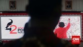 Display Berbagai poster, gambar dan foto memeriahkan peringatan HUT PDI-P ke-42 di Kantor DPP PDI-P, Jakarta, Sabtu (10/1). (CNN Indonesia/Adhi Wicaksono)