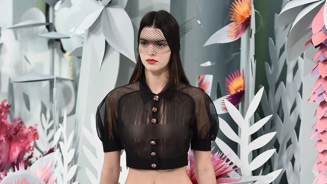 Kendall Jenner Tampil Memukau dengan Blus Menerawang