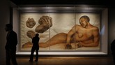 Diego Rivera dikenal sebagai seniman mural atau muralis. Karyanya menghiasi ruang publik di Meksiko, Chapingo, Cuernavaca, San Francisco, Detroit, dan New York. Salah satunya dipamerkan di DIA, Michigan (15/3-12/7). (REUTERS/Rebecca Cook)
