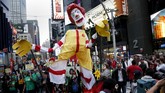 Upah minimum di negara bagian New York saat ini sebesar US$8,75 atau Rp113 ribu per jam, direncanakan akan naik menjadi US$9, atau Rp116 ribu per jam pada tahun 2016. (Reuters/Shannon Stapleton)