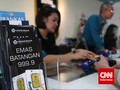 Harga Emas Antam Turun Rp4.000 per Gram