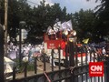Pelataran Gedung DPRD DKI Jakarta Mulai Dipadati Pedemo