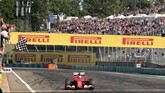 Di sisi lain, rekan Raikkonen, Sebastian Vettel berhasil menjuarai GP Hungaria. Itu menjadi kemenangan keduanya dalam seri GP tahun ini. (REUTERS/Ronald Zak)
