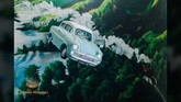 Mobil terbang Ron menjadi inspirasi pembuatan kue ulang tahun JK Rowling. Kue ini dibuat oleh Alex Narramore (Dok. Akun Facebook Birthday Mischief Managed).
