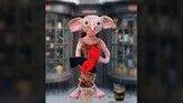 Sosok Dobby di depan kantor pos Hogsmeade jadi inspirasi lucu bagi Shantal Der Boghosian. (Dok. Akun Facebook Birthday Mischief Managed).