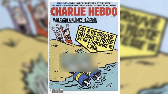 Charlie Hebdo Ejek Penemuan Puing MH370