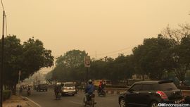 Kabut Asap, Tak Semua Warga Palembang Kenakan Masker
