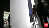 Sejumlah model mengikuti gladi resik pergelaran Jakarta Fashion Week 2016 di Jakarta, Rabu (28/10). (CNN Indonesia/Adhi Wicaksono)