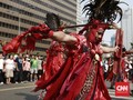 Aksi Tarian Perang Kabasaran di Car Free Day