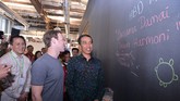 Di kantor Facebook, Jokowi disambut langsung oleh pendiri dan CEO Mark Zuckerberg ( (Laily/ Biro Pers-Setpres))