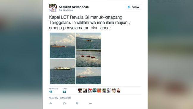 71 Penumpang Telah Dievakuasi dari Kapal Lct Rafelia